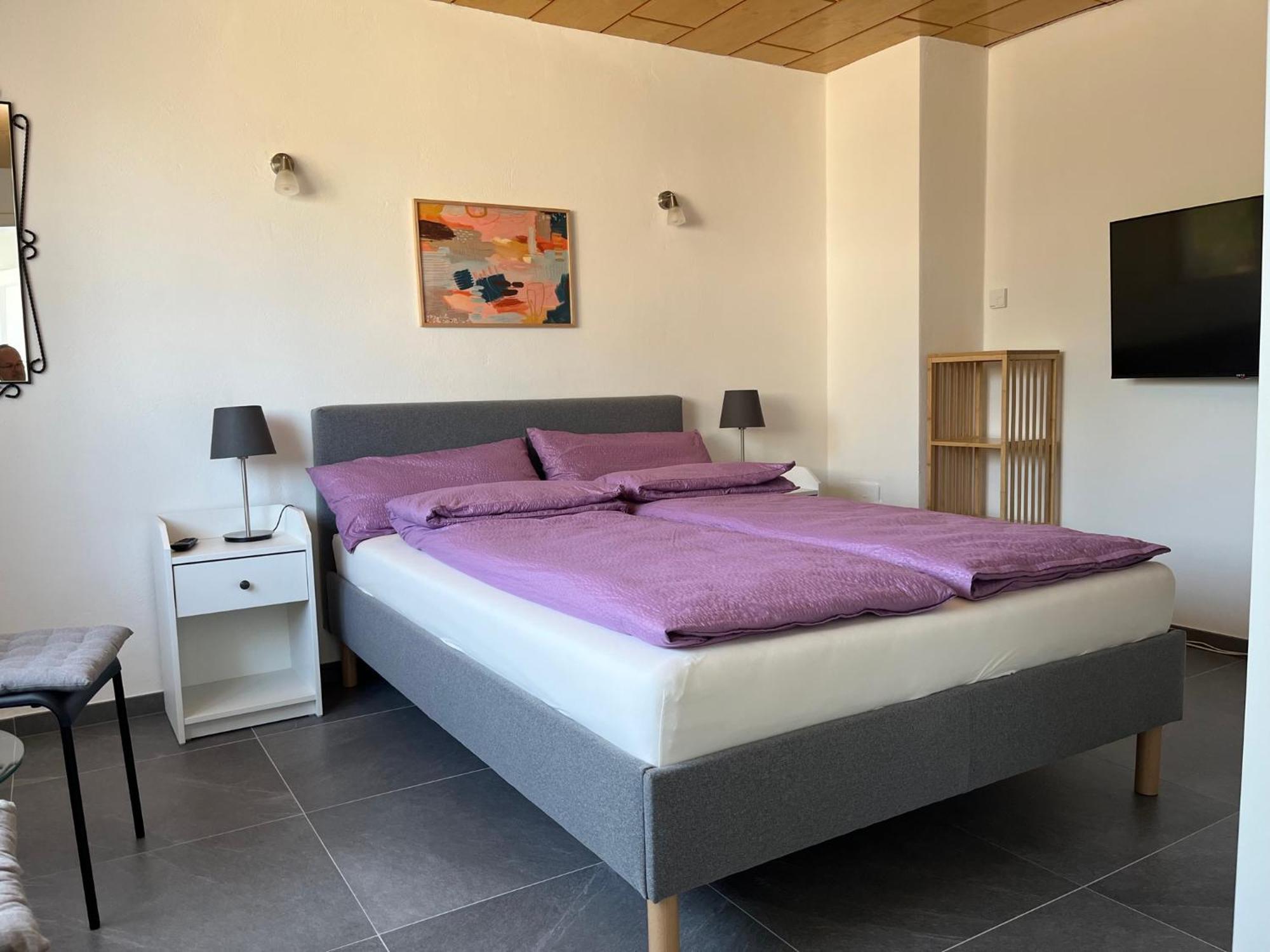 Apartment 100 Qm Im Weindorf - Balkon/Garage Aspisheim Extérieur photo