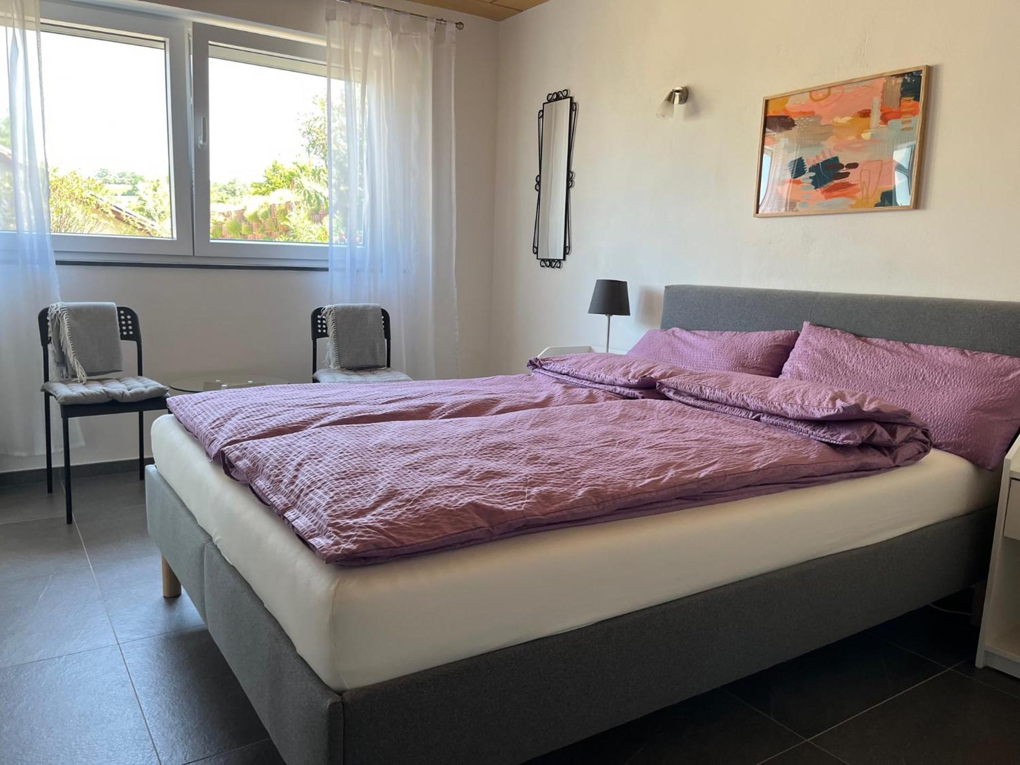 Apartment 100 Qm Im Weindorf - Balkon/Garage Aspisheim Extérieur photo